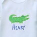 Personalized Gator Applique Shirt or Onesie