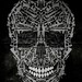 81/2 x 11 Inch Gun Skull Print
