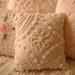 Vintage Chenille Accent Pillow - White Wedding Ring Vintage Chenille and 12" Decorator Insert