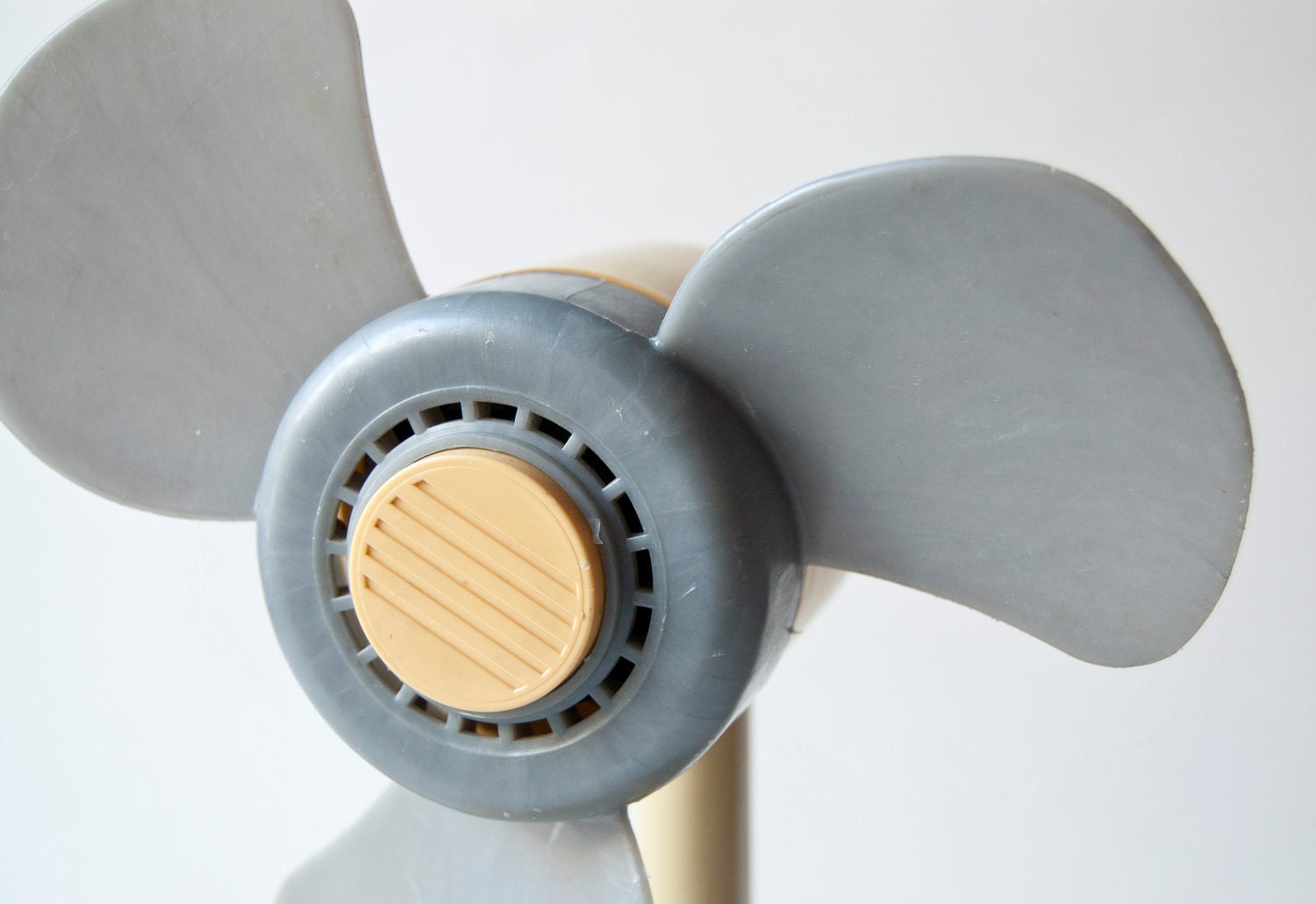 Vintage electric fan little, tabletop desk fan, ventilator, Soviet era