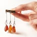 Vintage amber brooch - amber drops pin - copper, caramel brooch Soviet - gift for her brooch
