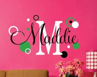 Childrens Wall Decal - Baby name Wall Decal - Personalized Vinyl lettering - Nursery Wall Decor