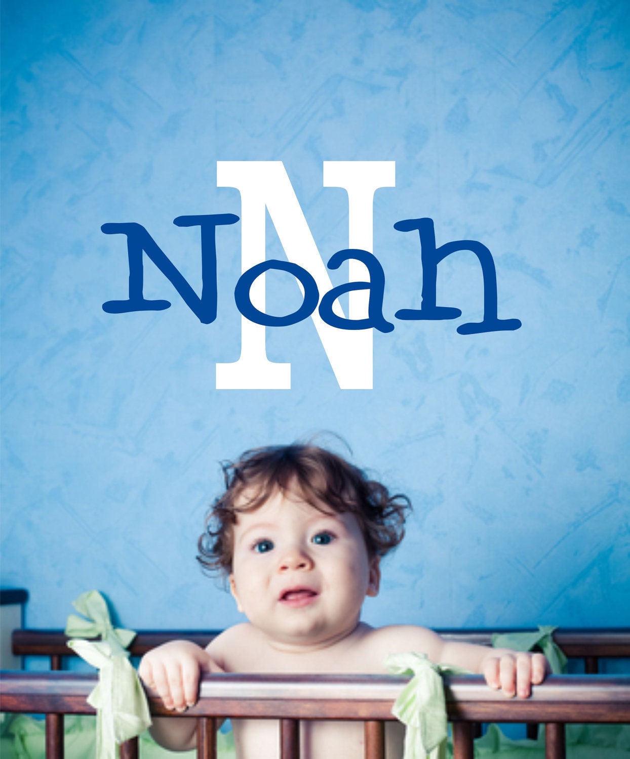 Childrens Wall Decals - Personalized Name  Vinyl Wall Decal - Nursery Wall Decals