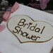 Bridal Shower Guest Book, Distressed With A Heart And Custom Color Ribbon  For Rustic Wedding, Shabby Chic Wedding