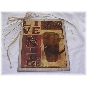 Live Love Latte Coffee Kitchen Wall Art Sign Cafe Decor