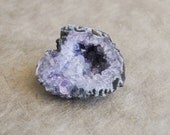 purple dyed agate geode from brazil