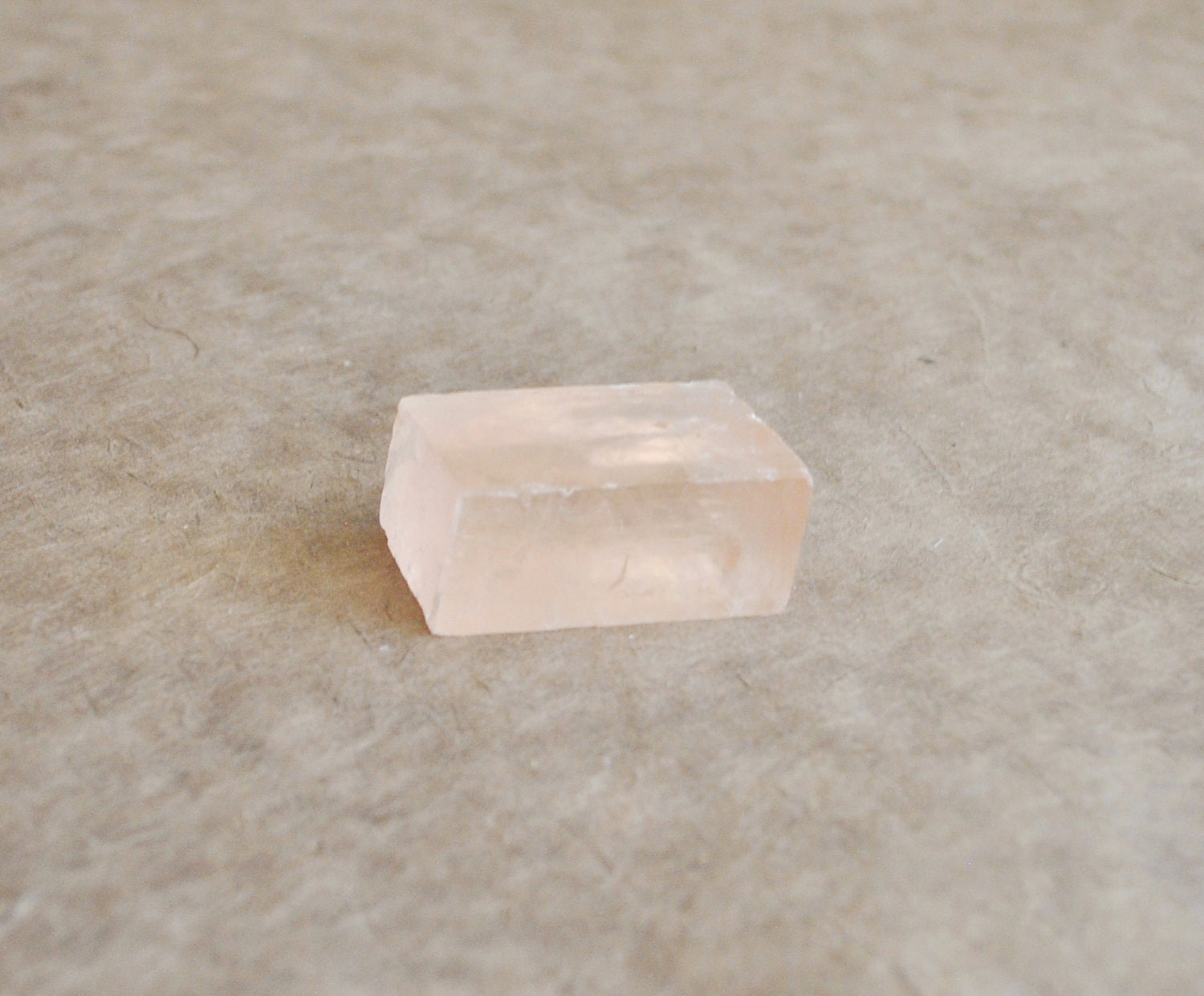 clear pink mexican calcite specimen 1 pc