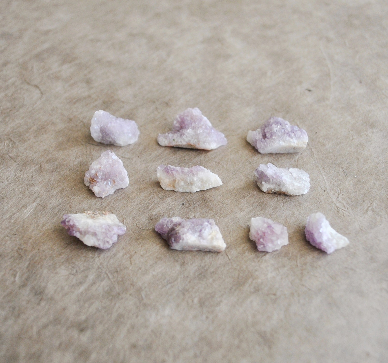 9 pcs tiny amethyst crystals from thunder bay, canada