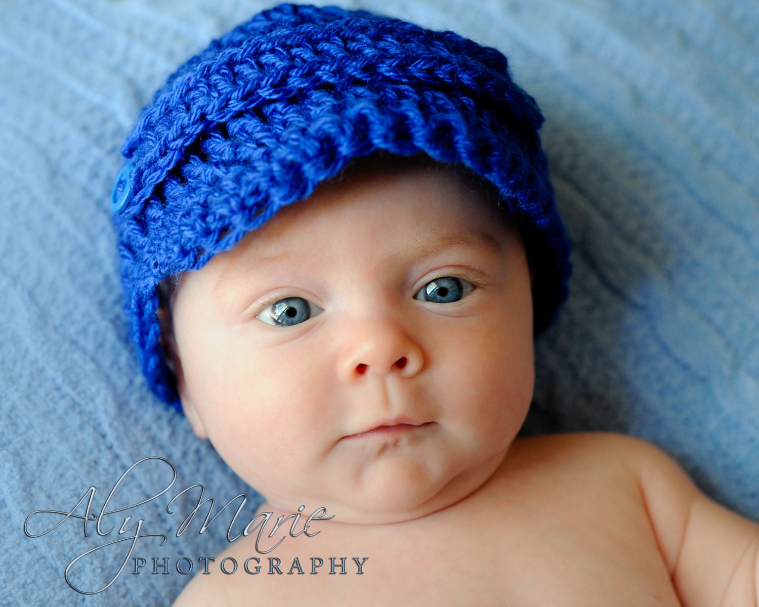 READY TO SHIP Handmade Newborn Newsboy Cap Knit Crochet - Many Colors Available - Photo Prop