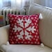 Handmade Pillowcase in red and white
