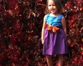 Dress- blue, purple and orange size 3