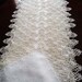 Handmade large tablecloth and 12 napkins with lace tatting ivory.