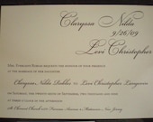 Couples names were enlarged to "POP" off of the Invitation