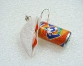 Sandwich and Fizzy Drink Earrings.