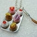 Muffin Pan/ Cupcake Pendant. Polymer Clay.