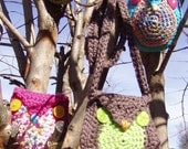 Owl Mania (Crochet Pattern). Detailed pattern for making these adorable stuffed owls & owl purses.  INSTANT DOWNLOAD