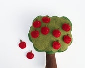 Handmade Montessori Toy - 10 Little apples - Handmade Montessori Magnetic Counting and Sorting Work. Made to order.