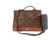 two tone brown leather bag