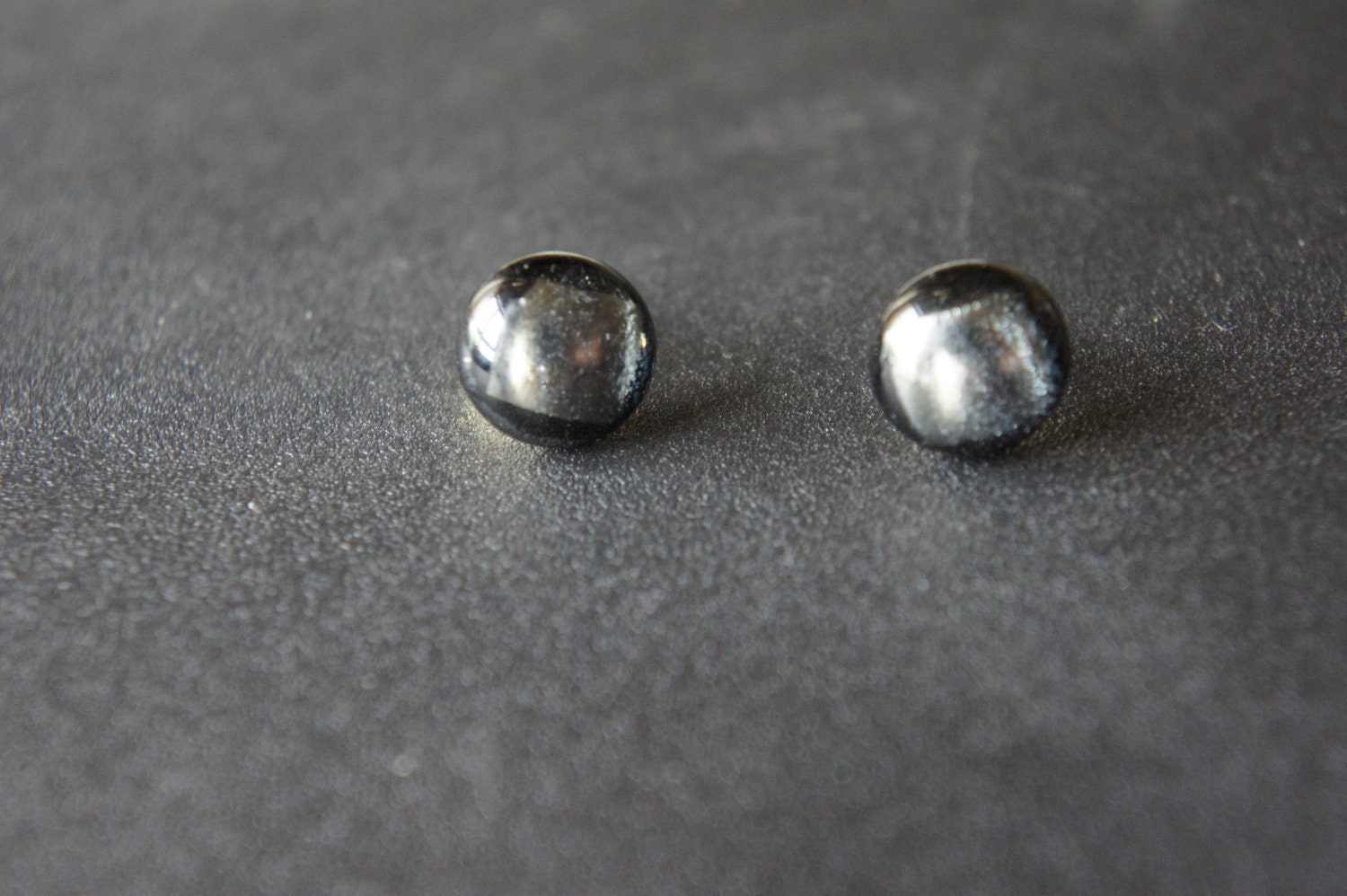 Metallic Dichroic Glass-Fused Earrings