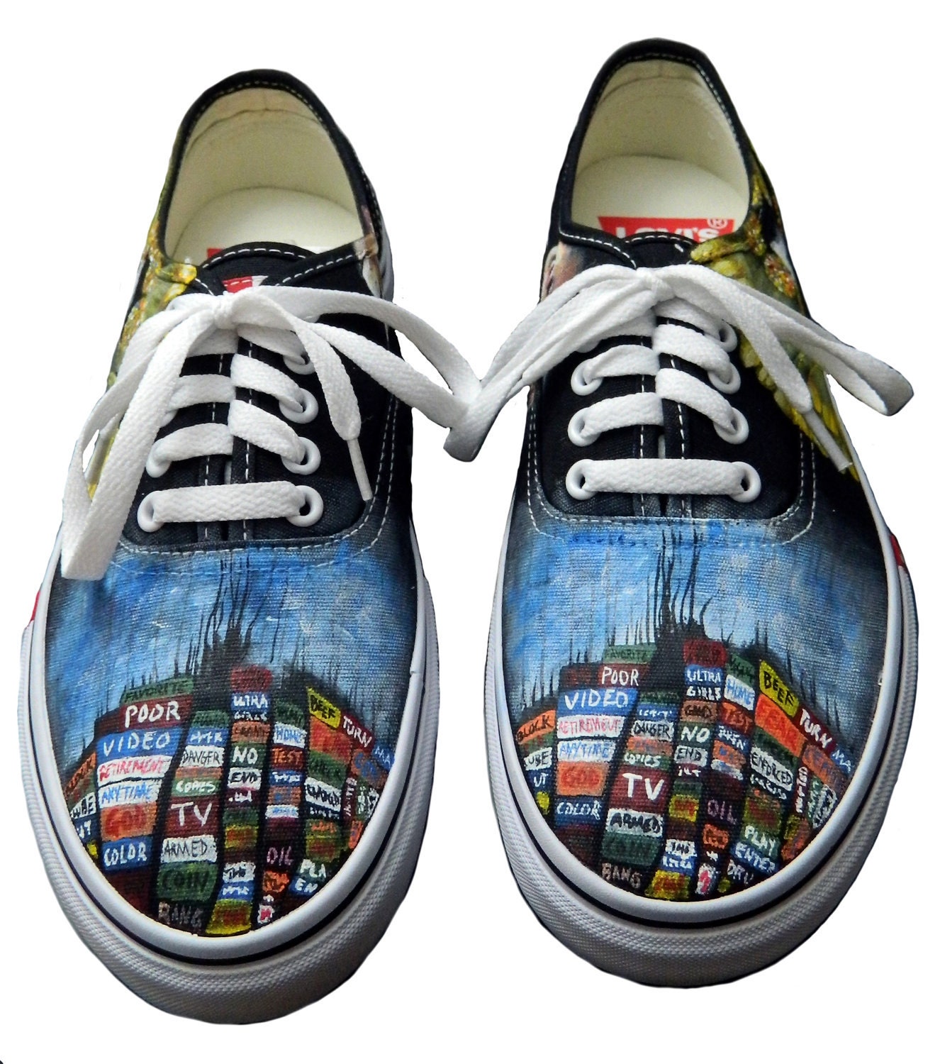 Radiohead Painted Sneakers