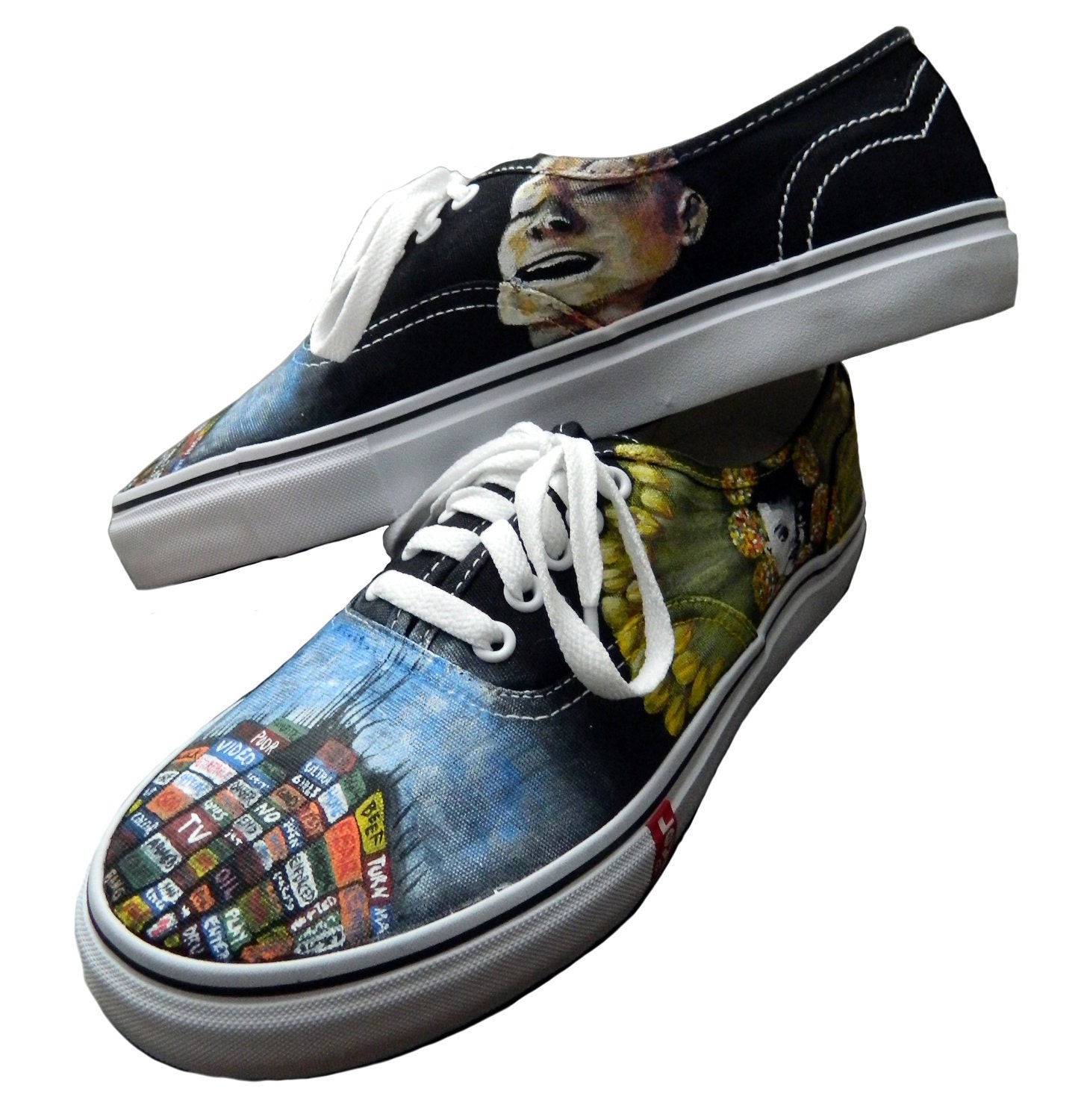 Radiohead Painted Sneakers