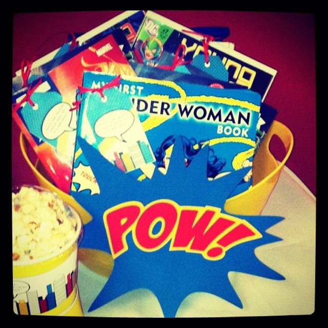 Superhero POW sign, superhero party, avengers party, spiderman, superman, batman, iron man, boy party, comic book theme, wonder woman