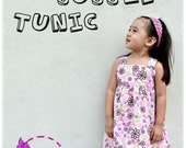 Izzy Bubble Tunic for Girls 12M - 8Y PDF pattern & Instructions-square neck-fully lined bodice-bubble hem