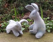 Cheeky twin Rabbits, 100% natural fibres, handmade
