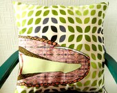 Science Diagram Cushion Cover.  21" x 21".   Finger Cross-section diagram.