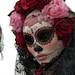 Day of the dead - Signed photo 8 x 12 - BOGO sale - Carnival of Venice mask costume red black masquerade mystery pink gothic