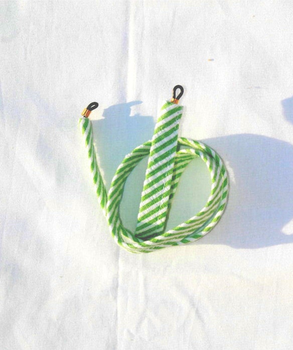 Green Stripe Seersucker Sunglass Croakies
