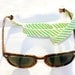 Green Stripe Seersucker Sunglass Croakies