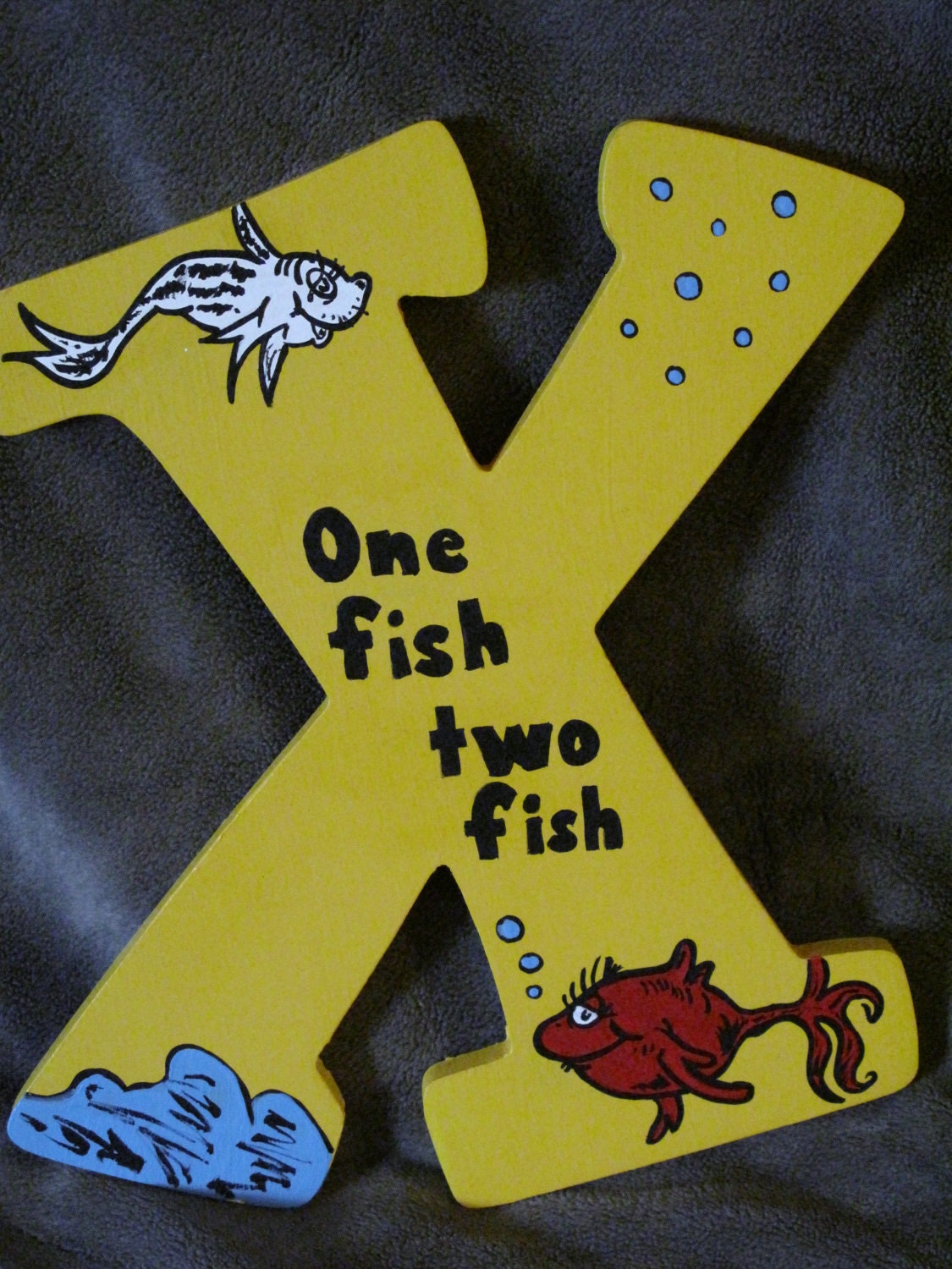 Reserved for Andie Dr. Seuss Inspired Hand Painted Letters