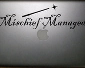 Mischief Managed Macbook pro 13" Vinyl Decal  FREE SHIPPING