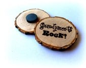 Personalized Granparent's Day Rustic Magnets Eco Friendly Gift Idea