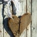Rustic Reclaimed Wood Heart decor w/ barbed wire effect