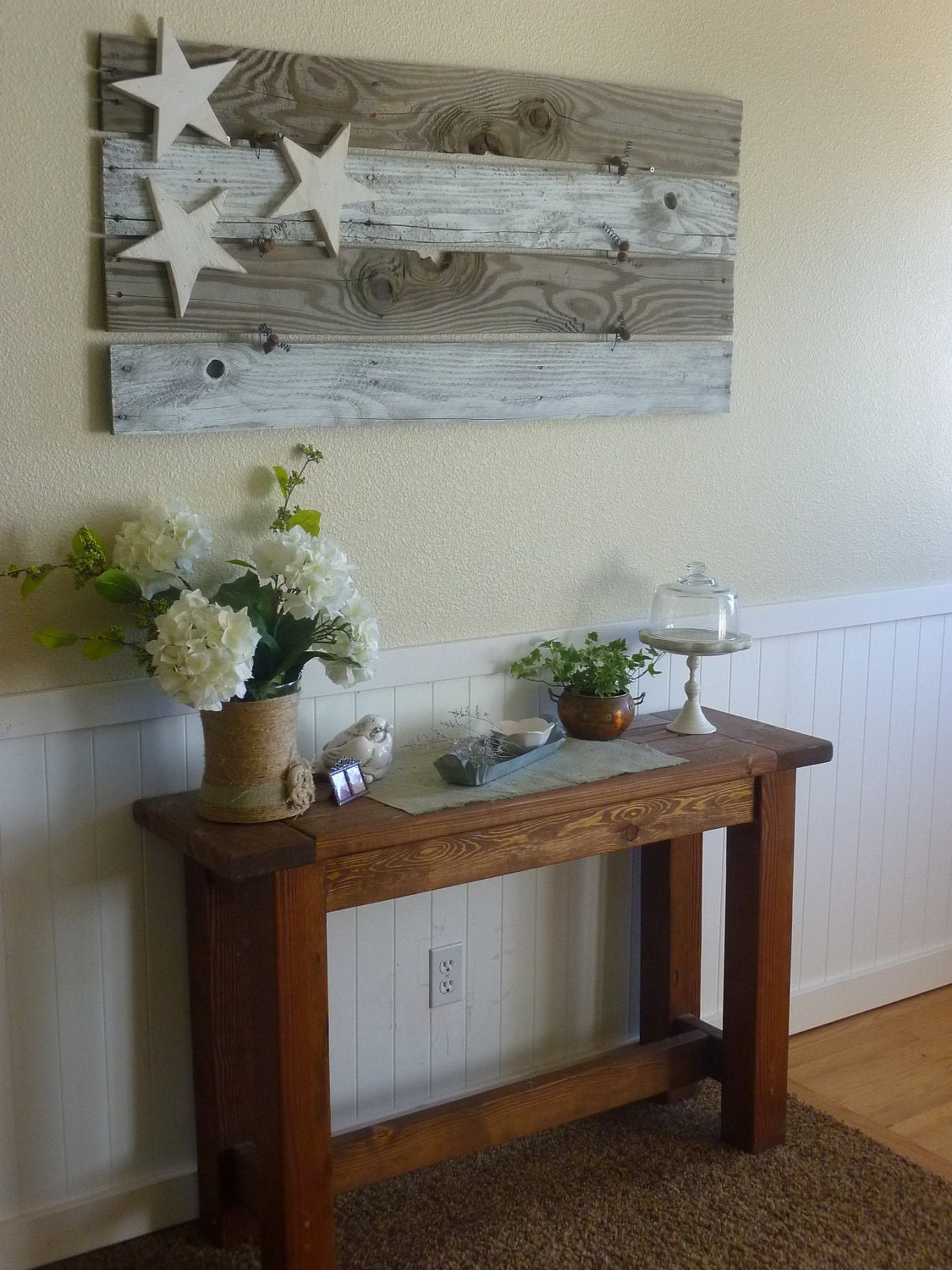 Rustic Cottage Chic Flag Americana Patriotic Fourth of July Independence Day Home Decor