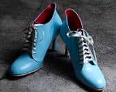 1920's vintage inspired baby blue high heels FREE WORLDWIDE SHIPPING