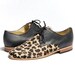 animal print derby shoes - faux leopard skin derby shoes - FREE SHIPPING