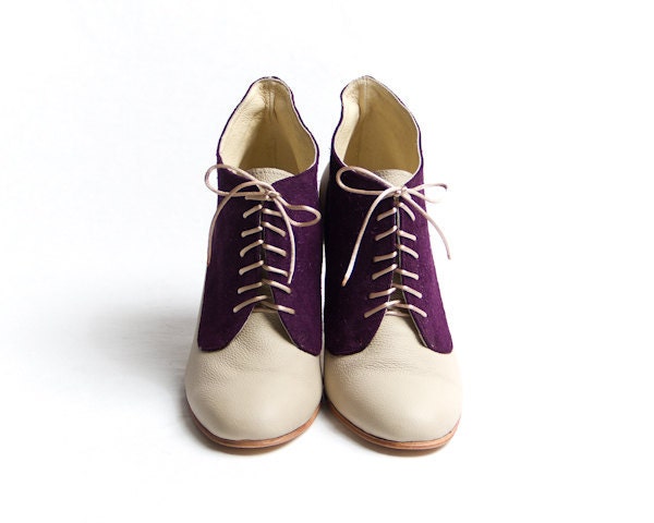 1920's vintage inspired two tones high heels FREE WORLDWIDE SHIPPING