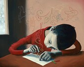 Boy & Paper - 8x10 Print
