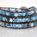 Turquoise Leather Wrap Bracelet - Beaded - Chan Luu Style