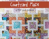 modern quilt pattern PDF // courtyard maze