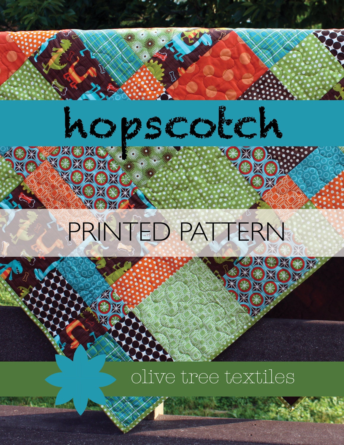 modern quilt pattern PRINT // hopscotch