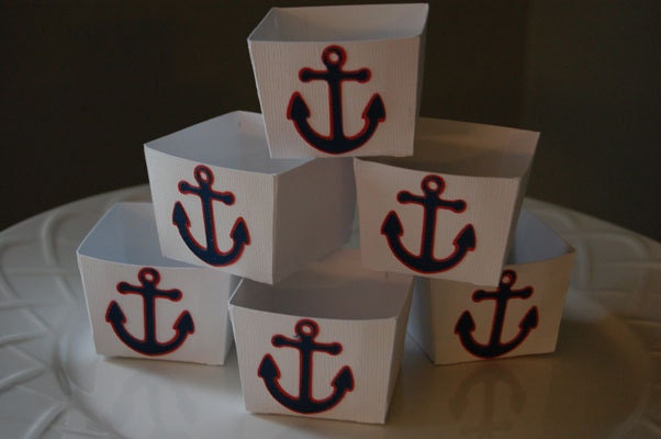 Candy Cups, Nut Cups, Dessert Cups, Shower Favors, Wedding Favors, Birthday Favors, Nautical Theme, 12 Pcs Il_570xn