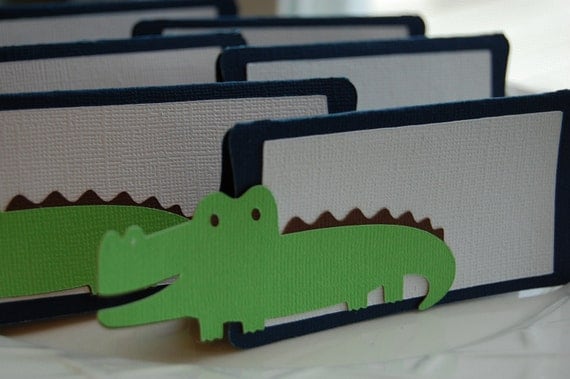 Alligator Food Labels, Place Cards, Alligator Party, Alligator Baby Shower, Alligator Theme, 12 Pcs Il_570xn