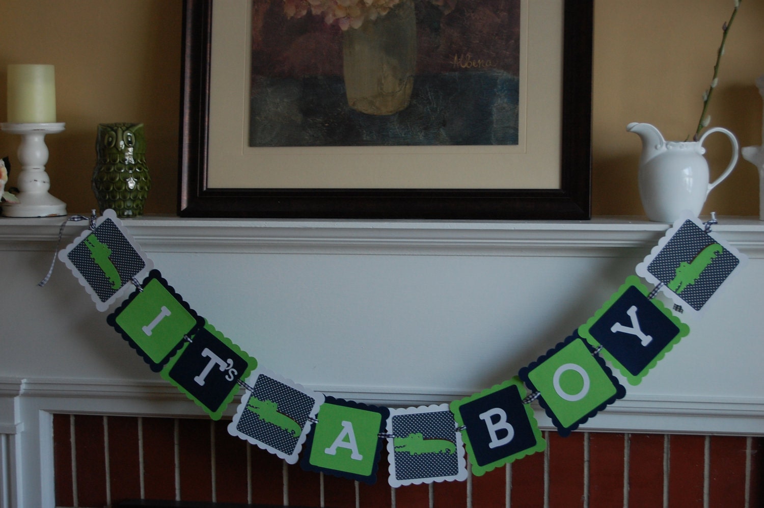 Alligator It's A Boy Banner, Baby Shower Banner, Alligator Theme Il_570xn