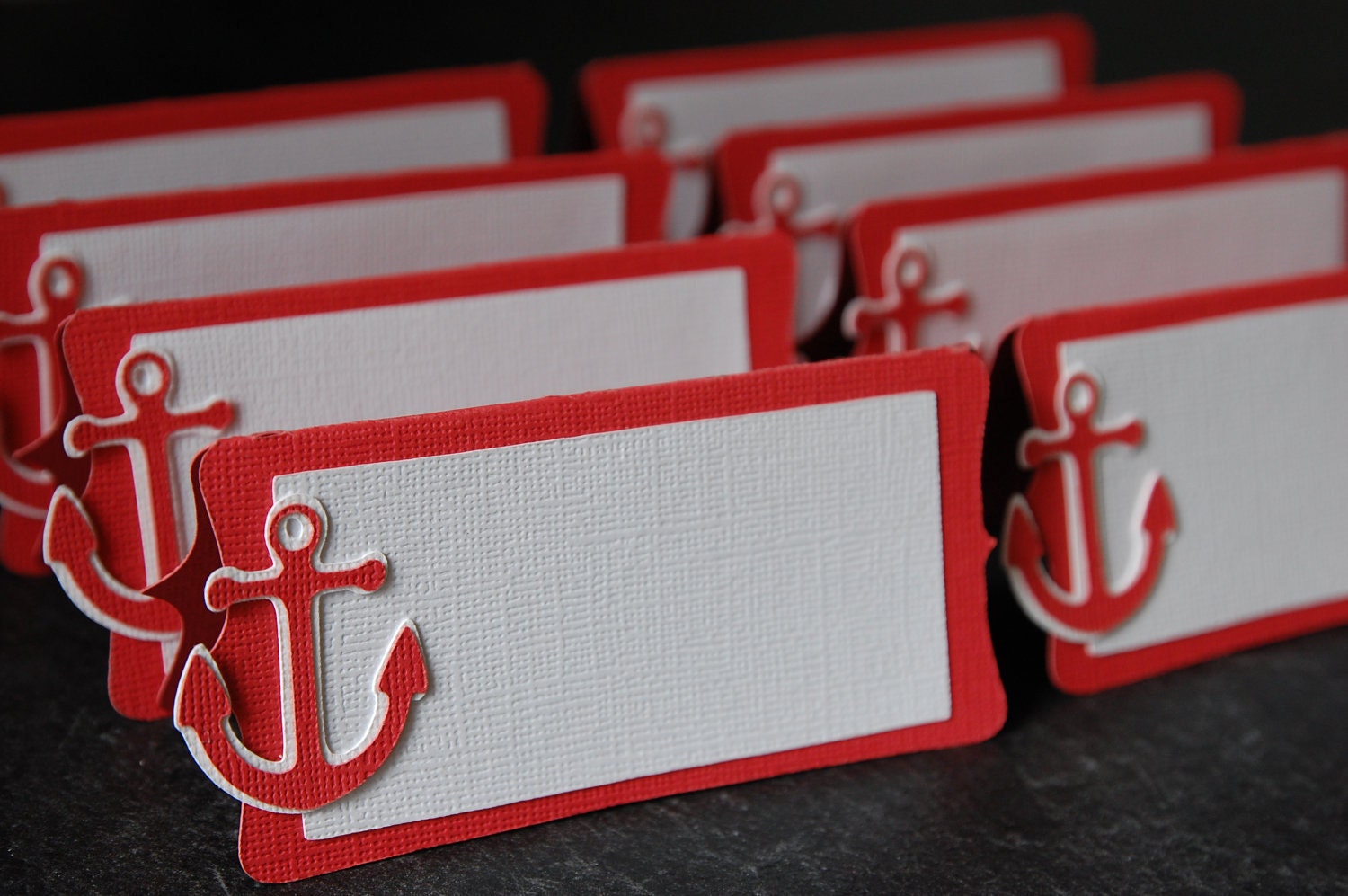 Anchor Place Cards, Anchor Food Labels, Nautical Party Supplies, Nautical Place Cards, 12 Pcs