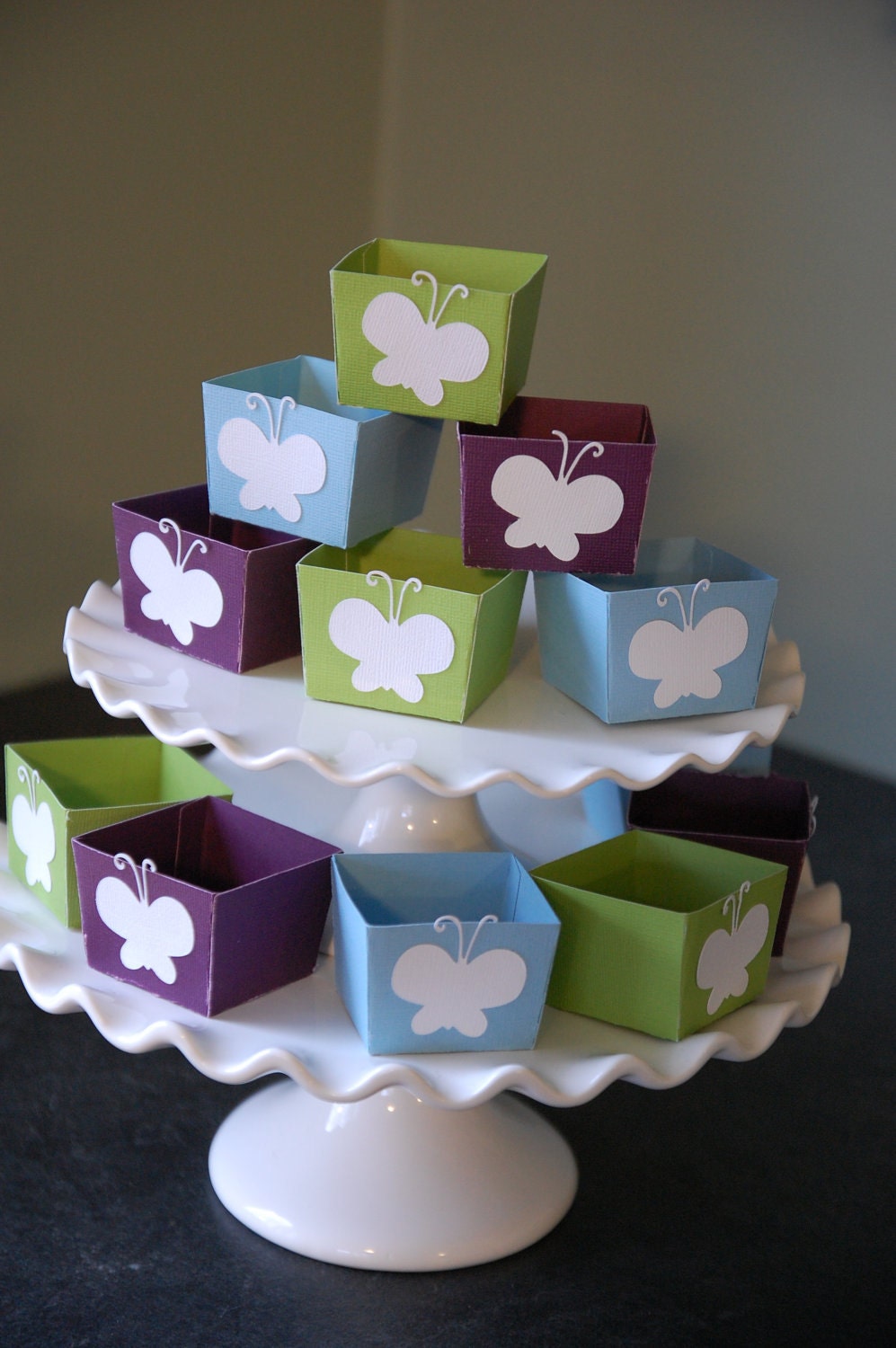 Butterfly Candy Cups, Butterfly Party Decorations, Butterfly Birthday Party, 12 Pcs Purple, Blue and Mantis