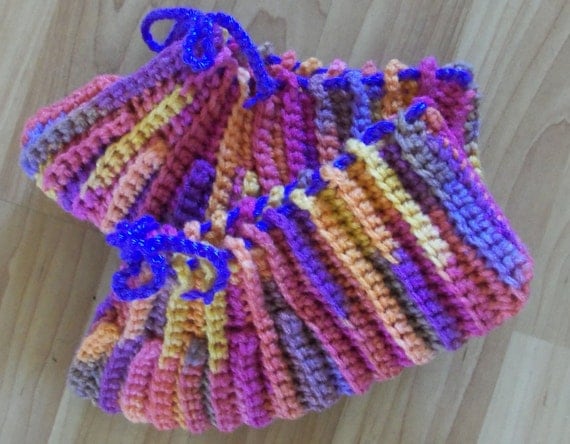 Women's Crocheted Ribbed Slipper PATTERN